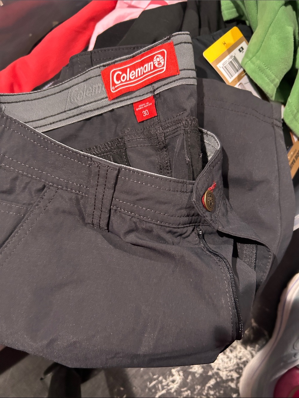 Men’s grey color  Coleman size 30 shorts